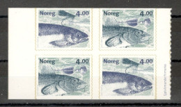 NORWAY - MNH SET - FAUNA - PORT OF BOOKLET, FISH - Mi.No. 1301/02 - 1999. - Unused Stamps