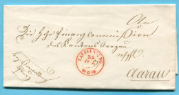 Faltbrief Von Laufenburg Nach Aarau 1840 - ...-1845 Préphilatélie