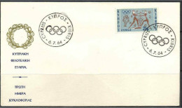 Cyprus 1964, Olympic Games Tokyo, Boxing, Special Cover - Brieven En Documenten