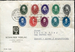 X0430 Germany Ddr,cover Circuled 13.7.1950 Complete Set Of 10 Stamps Academy Of Science, Mi-261/70 - Storia Postale