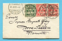 Briefli Von Zürich Nach Torre-Pellice 1899 - Cartas & Documentos