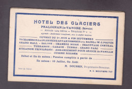 Carte Publicitaire 4 Volets  Pralognan La Vanoise Savoie Hotel Des Glaciers Doussin Club Alpin Touring Club  ( 52999) - Pralognan-la-Vanoise