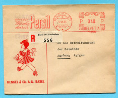 Illustrierter Brief Basel 1955 - Absender: Henkel & Cie. A,.G. - Covers & Documents