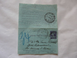 RARE - VIEUX PAPIERS - CARTE PNEUMATIQUE Adressée à La Vicomtesse De St TRIVIER - Placement De DOMESTIQUES - Documents Historiques