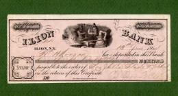 USA Certificate Of Deposit ILION BANK New York 1864 CIVIL WAR ERA - Devise De La Confédération (1861-1864)