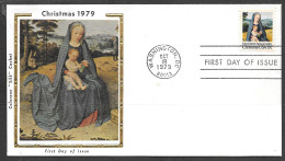 USA FDC Colorano Silk Cachet, 1979 15 Cents Christmas Traditional - 1971-1980