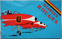 Plaquette Diables Rouge Aviation Belge Acrobatie AérienneForce Aérienne Luchtmacht Hawker Hunter Avion - Avion