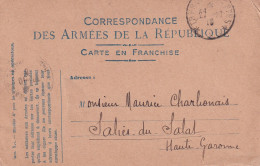 Carte Postale, Correspondance Des Armées De La République - Unclassified