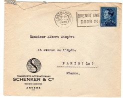 1936  CAD  ANTWERPEN " SCHENKER & Co Transports Internationaux " - Lettres & Documents