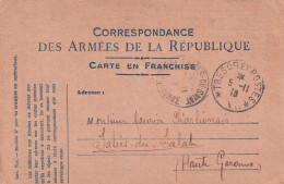 Carte Postale, Correspondance Des Armées De La République - Sin Clasificación