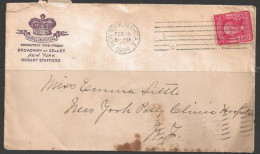 1904 New York Sta. E (Feb 6) Hotel Imperial Pictorial Corner Card - Brieven En Documenten