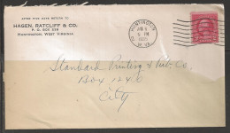 1935 Huntington West Virginia, Grocer Corner Card - Cartas & Documentos