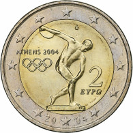 Grèce, 2 Euro, 2004, Athènes, Bimétallique, SPL, KM:188 - Grecia