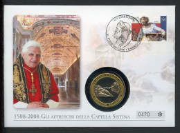 Vatikan Numisbrief 2008 Papst Benedikt XVI Sixtinische Kapelle (Num305 - Zonder Classificatie
