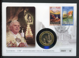 Vatikan Numisbrief 2008 Papst Benedikt XVI Lourdes (Num306 - Ohne Zuordnung