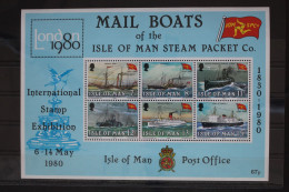 Großbritannien Isle Of Man Block 4 Mit 166-171 Postfrisch Schifffahrt #FR872 - Other & Unclassified