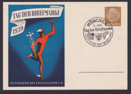 Deutsches Reich Privatganzsache Philatelie Tag Der Briefmarke SST München 1939 - Briefe U. Dokumente