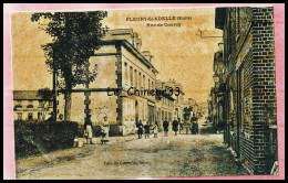 27 - FLEURY SUR ADELLE ---- Rue De Courcy -- Animé----Toilée--colorisée - Sonstige & Ohne Zuordnung