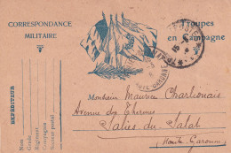 Carte Postale, Correspondance Militaire, Troupes En Campagne - Zonder Classificatie