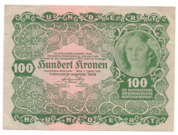 Austria 100 Kronen 1922 - Autriche