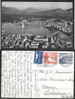 Switzerland, Geneva, Lake, Fountain, Mailed 1956 - Genève
