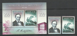 Estland Estonia 2003 Block S/S Mi. 20 Writer F. R. Kreutzwald + Stamps Michel 476 - 477 MNH - Estonie