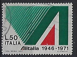 Italy 1971  25 Jahre Alitalia  (o) Mi.1343 - 1971-80: Oblitérés