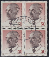 Berlin Mi.Nr. 492 100.Geburtstag Von Prof. Ferdinand Sauerbruch ( Viererblock , Tagesstempel) - Gebruikt