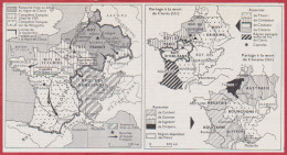 Conquête De La Gaule Par Clovis Et Ses Fils. Partage Du Royaume Mérovingien De Clovis Entre Ses Enfants. Larousse 1960. - Documents Historiques