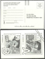 1992 USA Postal Card Ballot For Elvis Presley Stamp, Unused - Sellos (representaciones)