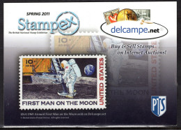 2011 Delcampe, London, Stampex, USA Moon Stamp, Mint - Francobolli (rappresentazioni)