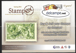 Delcampe, 2014 STAMPEX Card, Unused - Sellos (representaciones)