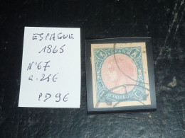 ESPAGNE 1865 N°67 - Oblitéré (C.V) - Used Stamps