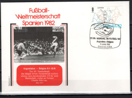 Spain 1982 Football Soccer World Cup Commemorative Cover Match Argentina - Belgium 0:1 - 1982 – Spain