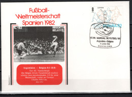 Spain 1982 Football Soccer World Cup Commemorative Cover Match Argentina - Belgium 0:1 - 1982 – Espagne