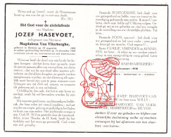 DP Jozef Hasevoet ° Stekene 1906 † 1960 X Magdalena Van Vlierberghe // Herrewegh De Vos - Images Religieuses