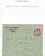 TP 200  Albert Hoyoux S/ L. Leopold Monballiu Deurwaarder Brugge Obl. Brugge 4/6/1927 > Hooglede - Cartas & Documentos