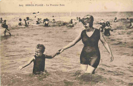 Femmes - Baigneuses - Berck Plage - Le Premier Bain - Animée - Enfants - Femme En Maillot De Bain - CPA - Voir Scans Rec - Mujeres