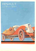 Automobiles - Renault - La 40 Cv Sport - Reproduction D'une Lithographie Ancienne - Collection Des Ancetres Renault - Ca - PKW