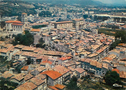 07 - La Voulte Sur Rhone - Vue Générale Aérienne - Le Centre-ville, L'église Et Le Château, Au Fond, Le Stade. - CPM - V - La Voulte-sur-Rhône