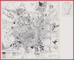 Carte De Milan. Italie. Carte Avec Zones Industrielles ... Projet D'aménagement Urbain. Blason. Larousse 1960. - Historische Dokumente