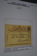 Type Lion Couché 1872, Une Carte N° 2 ,pour Collection Voir Photos - Briefkaarten 1871-1909