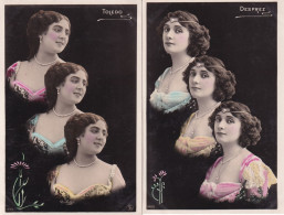 Thème Fantaisie Spectacle Femme Artiste Cabaret Toledo Et Desprez Reutlinger Paris 1900 - Künstler