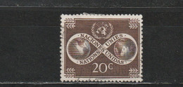 Nations Unies ( New-York ) YT 8 Obl : Le Monde Uni - 1951 - Used Stamps