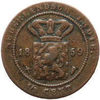 LaZooRo: Dutch East Indies 1/2 Cent 1859 - Nederlands-Indië