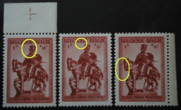 BELGIQUE N°587 V1 V2 V3 MNH** - 1931-1960