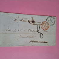 Lettre De Newcastle Du 31-12-1851 Pour Bordeaux Avec Cachet D'entrée De Calais - 02-01-1852 & Taxe 8 - Sonstige & Ohne Zuordnung