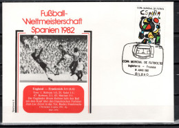 Spain 1982 Football Soccer World Cup Commemorative Cover Match England - France 3:1 - 1982 – Espagne