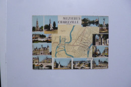 MEZIERES - CHARLEVILLE  -  08  -  Multivues  - Plan De La Ville  -  ARDENNES - Charleville