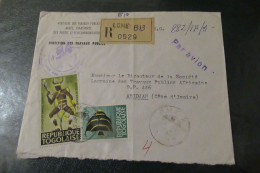 TOGO Lettre Recommandée 1957  De LOME Pour ABIDJAN - Brieven En Documenten